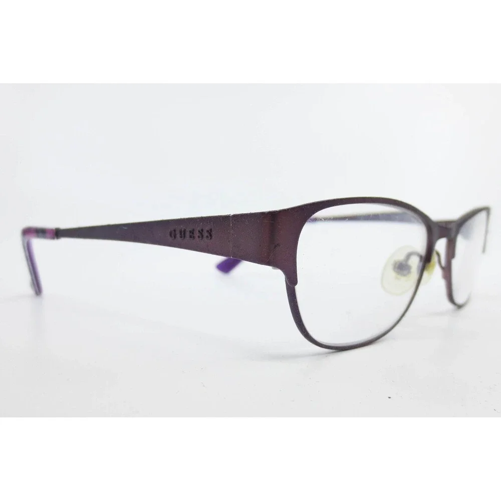 Guess GU9139-B 082 Purple Rectangular Metal Eyeglass Frames 49-17-130